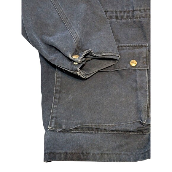 Vintage Carhartt Western Navy Duster Barn Jacket Worsterlon Duck Coat USA XL - Picture 7 of 11